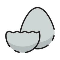 egg icon with broken egg vector