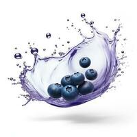 blueberry fruit food juice vitamin fresh healthy. Generative ai photo