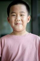 smiling face of asian children photo