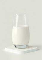 AI generated A Glass Of Milk Isolated On A White Background. AI Generated photo