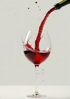 AI generated A Red Wine Splash Isolated On A White Background. AI Generated photo