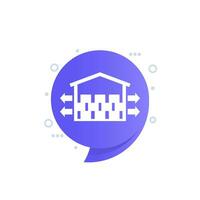 storage and distribution vector icon