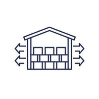storage and distribution line icon vector