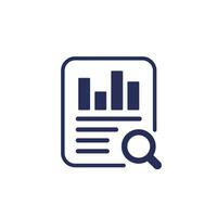 audit icon, auditing financial statement vector