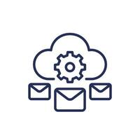 email automation and SaaS line icon vector