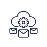 email automation and SaaS line icon vector