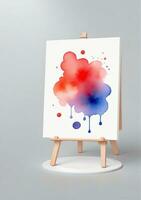 Watercolor Painting Isolated On A White Background. AI Generated photo