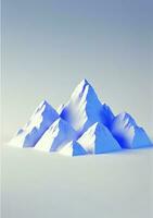 Set Of Mountains Isolated On A White Background. AI Generated photo