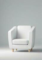 Armchair Isolated On A White Background. AI Generated photo