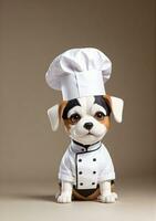 Dog Chef Isolated On A White Background. AI Generated photo