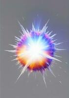 Supernova Spark Isolated On A White Background. AI Generated photo