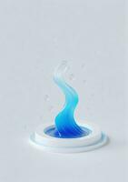 Wave Isolated On A White Background. AI Generated photo