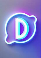 Neon Light Refresh Icon Isolated On A White Background. AI Generated photo