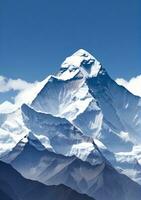 montar Everest aislado en un blanco antecedentes. ai generado foto