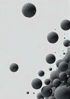 Charcoal Particles Isolated On A White Background. AI Generated photo