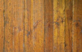 Texture of the old wooden wall from a number of scratched planks that are varnished photo