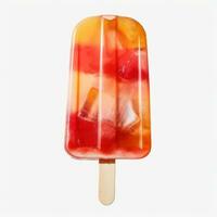 fruit popsicle isolated on white background. Generative ai photo