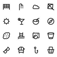 Bundle of Premium Holiday Line Icons vector