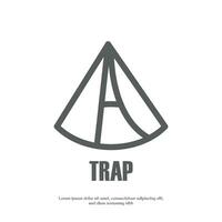 trap tent outline icon, pixel perfect for web and mobile app, vector icon design