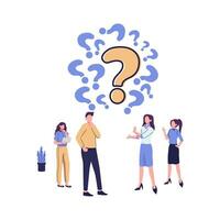 answer for much question metaphor flat style illustration vector design