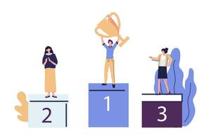 the winner gets the prize for the best result FLAT STYLE ILLUSTRATION DESIGN vector