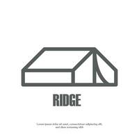 ridge tent outline icon, pixel perfect for web and mobile app, vector icon design