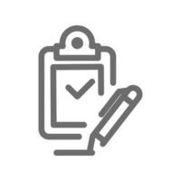 survey outline icon pixel perfect for website or mobile app vector