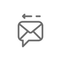 email reply outline icon pixel perfect for website or mobile app vector