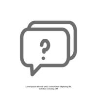 question outline icon pixel perfect for website or mobile app vector