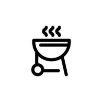 grill outline icon pixel perfect for website or mobile app vector