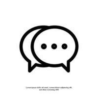 speech bubble outline icon pixel perfect for website or mobile app vector