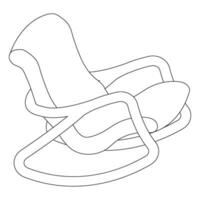 Rocking chair icon vector