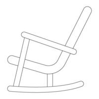 Rocking chair icon vector