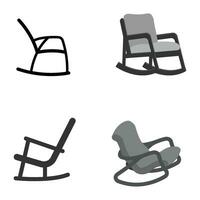 Rocking chair icon vector