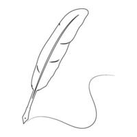 Quill pen logo vector
