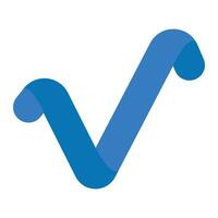 letter v logo vector