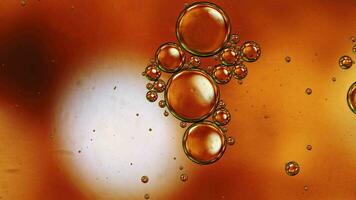 Abstract Colorful Food Oil Drops Bubbles and spheres Flowing on Water Surface video