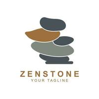 zen stone silhouette logo vector illustration design with creative idea