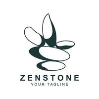 zen stone silhouette logo vector illustration design with creative idea