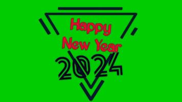 Video animation with the theme happy new year 2024