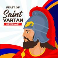 banquete de Santo Vartan día. el día de benin ilustración vector antecedentes. vector eps 10