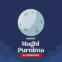 Happy Maghi Purnima Day. The Day of Bangladesh illustration vector background. Vector eps 10