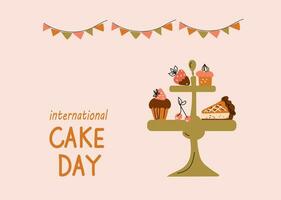 international cake day. vector