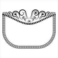 Frame box wedding clipart black and white vector