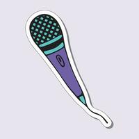 Microphone Sticker on a white background. vector