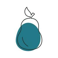 Pear Icon.  Fruit symbol vector. vector