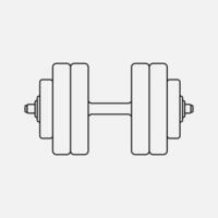Vector dumbbells icon on white background
