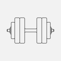 Vector dumbbells icon on white background