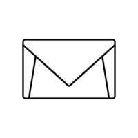 icono de correo aislado sobre fondo blanco vector