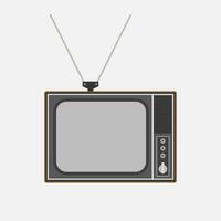 vector antiguo televisión icono en blanco antecedentes